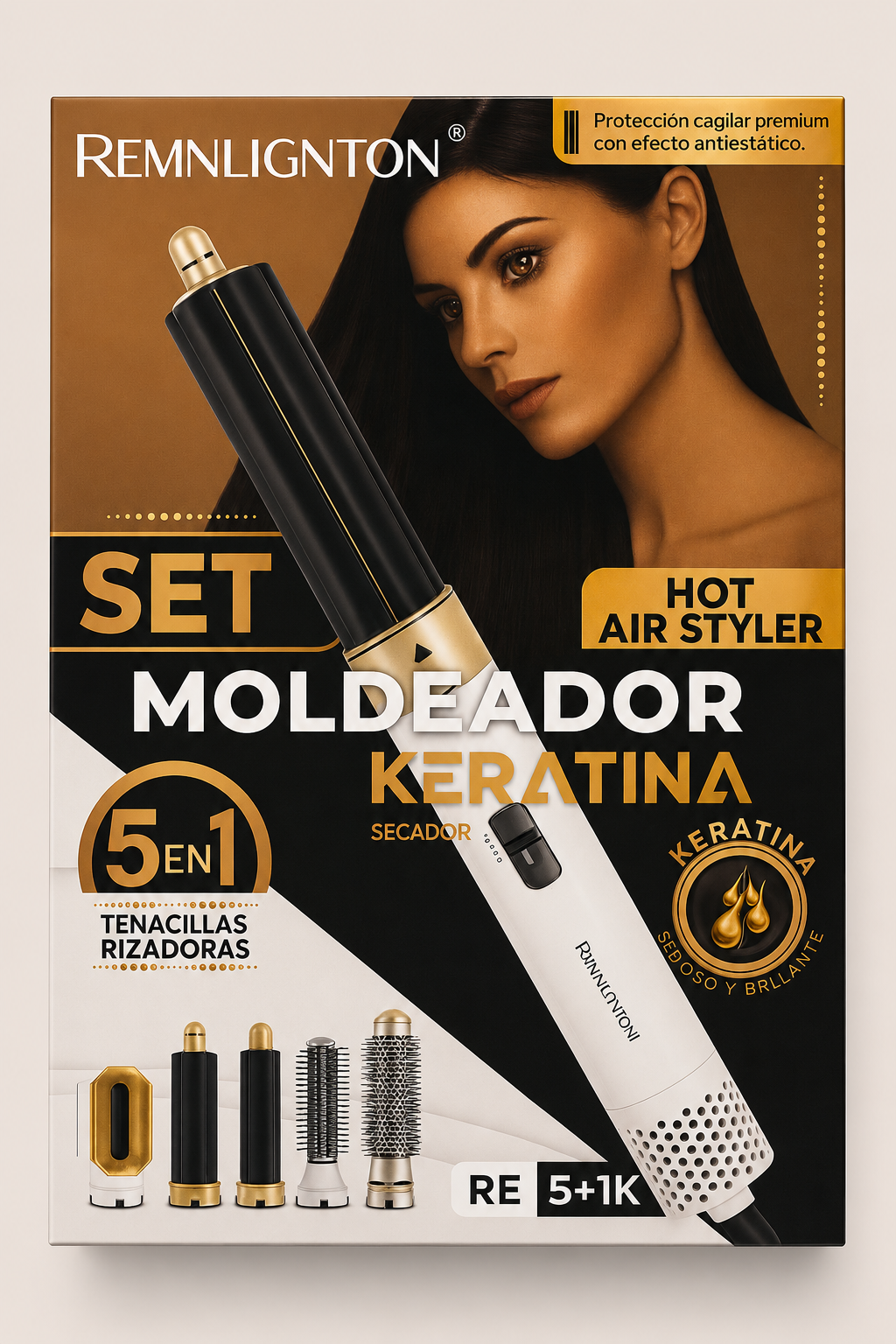 Moldeador Remnlignton Keratina 5 en 1